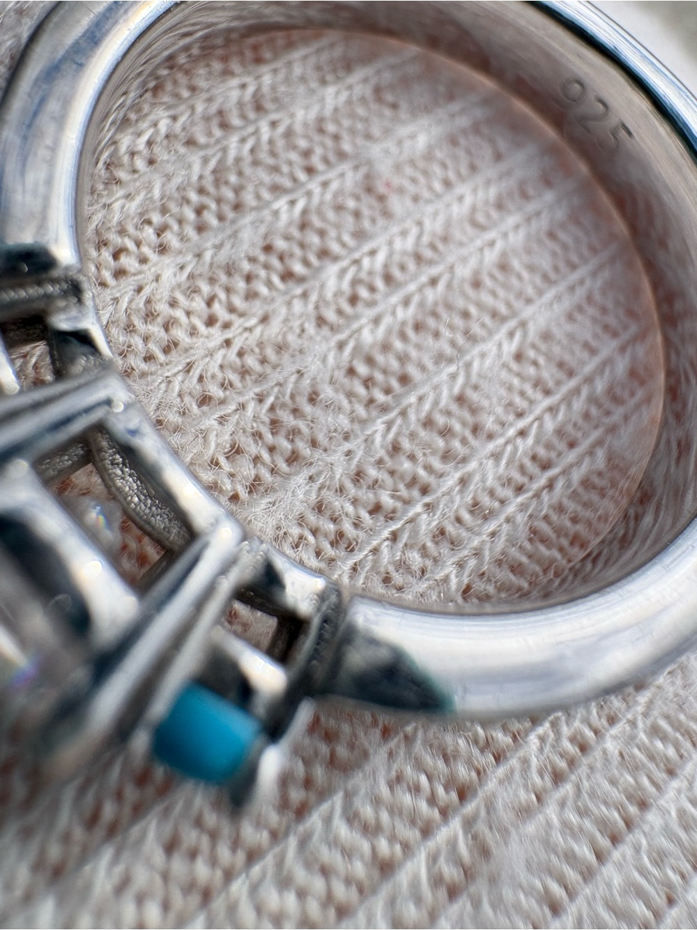 Antler Rings Sterling Silver, Natural Turquoise & Deer Antler Ring Size 6.5 - CZ